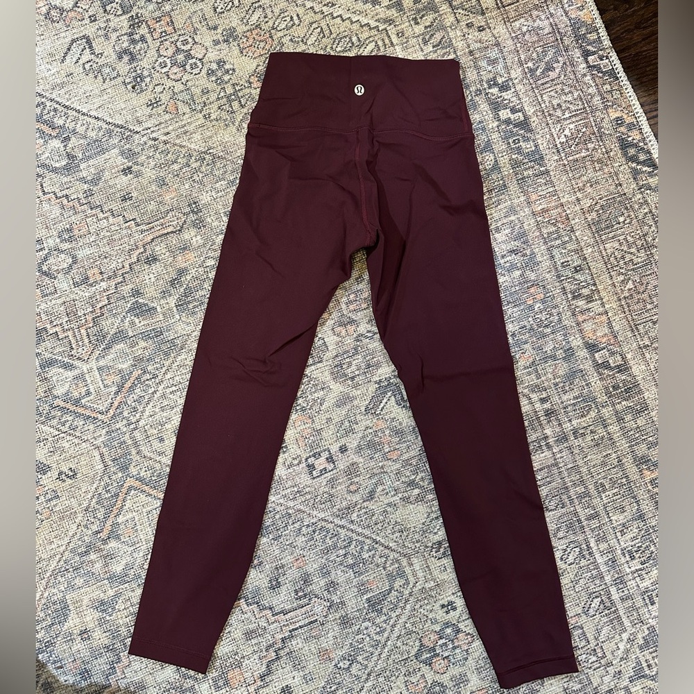 Lululemon Wunder Under Burgundy Red